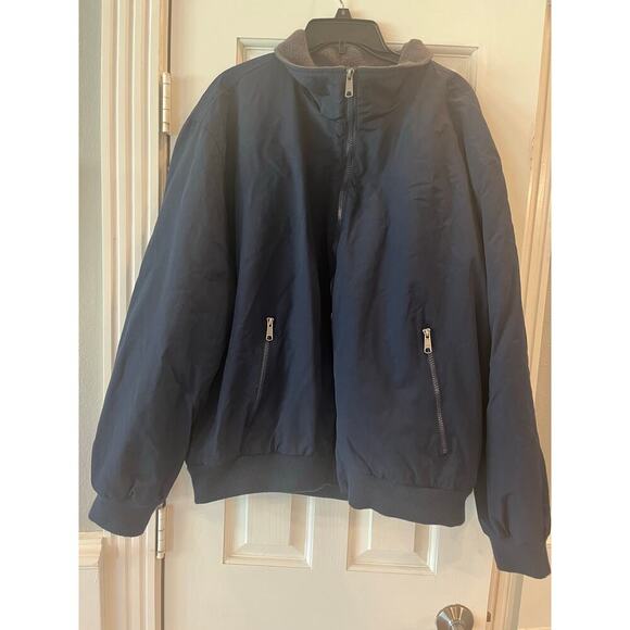 St Johns Bay Water Resistant Bomber Jacket Men XXL Neutral Zipper Fleece Lined - Picture 1 of 10